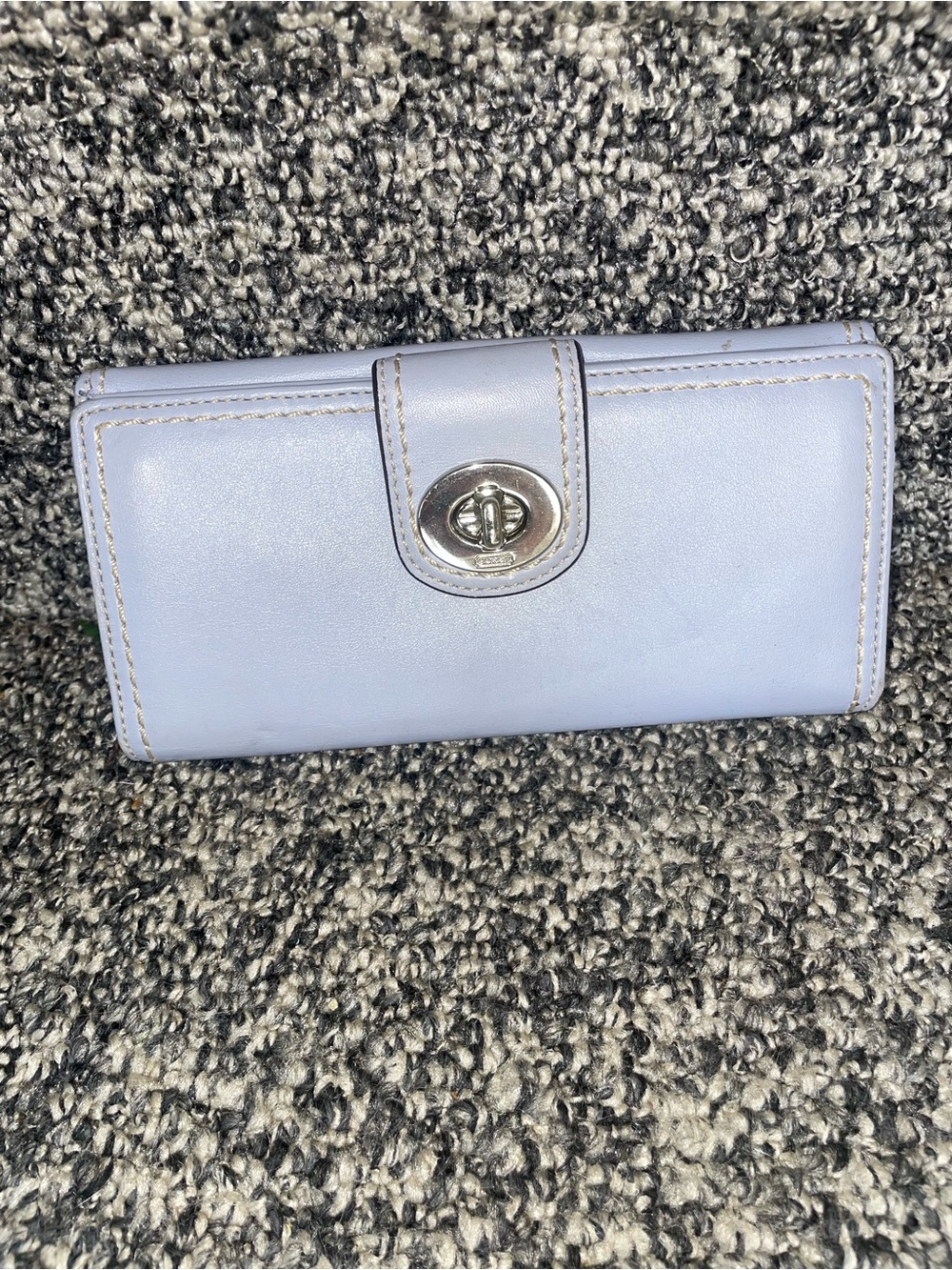 Coach Lavender Turn-Lock Continental Wallet